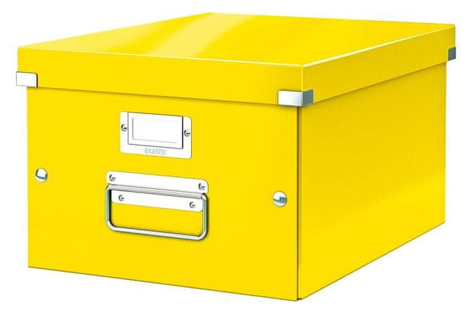 LEITZ Krabica "Click&Store", žltá, lesklá, A4, 60440016